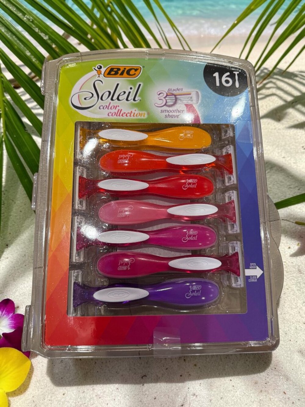 BIC Soleil Color Coll.  3 Blades/Each Smoother  Shave PACK OF 16 SHAVERS - NEW